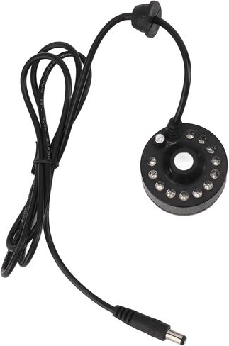 Mist Maker 12LED Beads Colorful Ultrasound Water Fountain Fogger for Indoor Outdoor Ponds and Halloween Party Plastic Material DC 5V Interface in Saudi Arabia