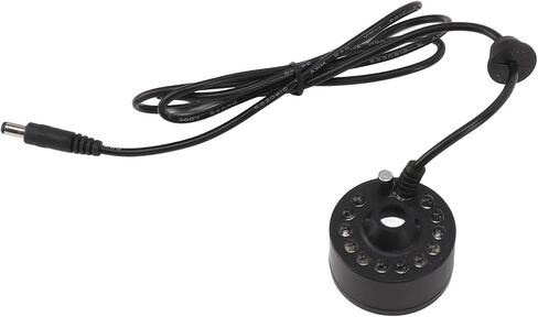 Mist Maker 12LED Beads Colorful Ultrasound Water Fountain Fogger for Indoor Outdoor Ponds and Halloween Party Plastic Material DC 5V Interface in Saudi Arabia