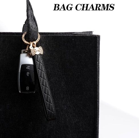 Leather Wristlet Keychains, Women Car Key Fob Keychain with Letter, Cute Leather Key Chains Holder, Set of 2 in Kuwait