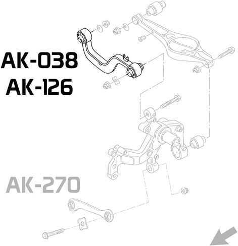 Godspeed AK-038-I طقم الحدبات الخلفي القابل للتعديل مع المحمل الكروي ، مجموعة من 2 ، متوافق مع فولكس واجن جيتا (A5/A6/A7) 2006-21 in Kuwait