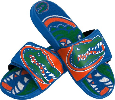 FOCO Nebraska Cornhuskers NCAA Mens Colorblock Big Logo Gel Slides - M in Saudi Arabia