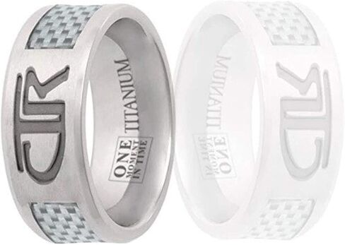 One Moment In Time J113w Size 10 White Titan Titanium with White Carbon Fiber inlay Ring Mormon LDS CTR in Saudi Arabia
