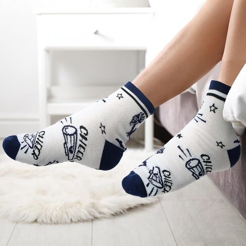 24 Pairs Ankle Cheer Socks Cheerleading Team Cheerleader Socks for Women Girls Cheer Accessories Gifts in Saudi Arabia