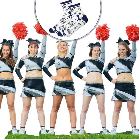 24 Pairs Ankle Cheer Socks Cheerleading Team Cheerleader Socks for Women Girls Cheer Accessories Gifts in Saudi Arabia
