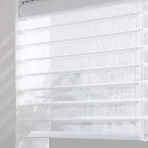 Custom Cut to Size Shangri-La Window Roller Shades Sheer Shades Light Filtering Room Darkening Solar Roller Blinds UV Protection Light Control for Day and Night Soft White XG6013-1 in Kuwait