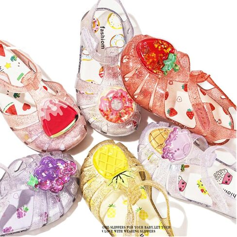 Sywzx & Xfybz Girls Jelly Sandals Girls Dress Shoes Princess Sandals Water Beach Sandals in Saudi Arabia