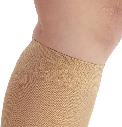 Ames Walker AW Style 213 Microfiber Opaque 20-30 mmHg Firm Compression Open Toe Knee High Stockings Black Small in Kuwait