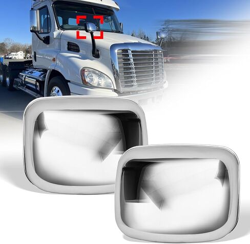 Black Hood Mirror Cover Pair for Freightliner Cascadia Driver&Passenger Side in Kuwait
