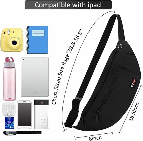 MAXTOP Large Christmas Fanny Pack with 4-Zipper Pockets, Christmas Bag Gifts for Enjoy Festival Sports Workout Traveling Running Casual Hands-Free Waist Pack Crossbody Phone Bag Carrying All Phones in Kuwait