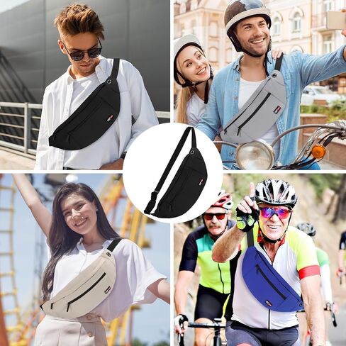 MAXTOP Large Christmas Fanny Pack with 4-Zipper Pockets, Christmas Bag Gifts for Enjoy Festival Sports Workout Traveling Running Casual Hands-Free Waist Pack Crossbody Phone Bag Carrying All Phones in Kuwait