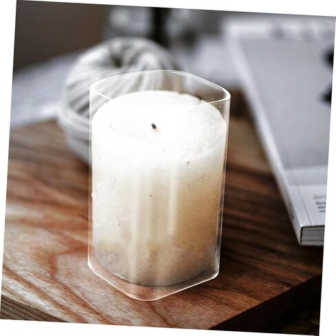 Zerodeko Glass Candle Shade Cover Windproof Candle Holder Sleeve Transparent Design for Home Decor Wedding Centerpiece in Saudi Arabia