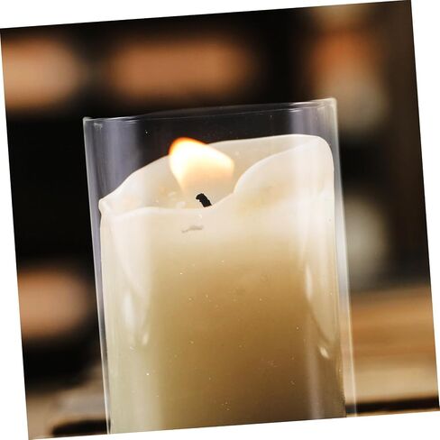 Zerodeko Glass Candle Shade Cover Windproof Candle Holder Sleeve Transparent Design for Home Decor Wedding Centerpiece in Saudi Arabia