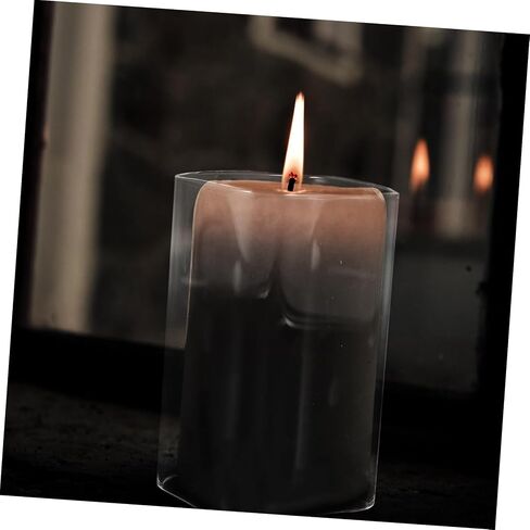Zerodeko Glass Candle Shade Cover Windproof Candle Holder Sleeve Transparent Design for Home Decor Wedding Centerpiece in Saudi Arabia