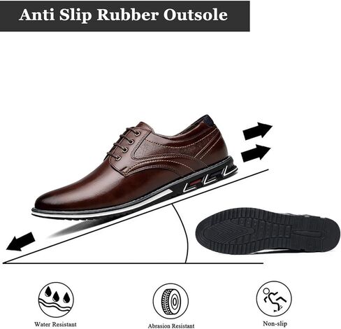 Men's Casual Dress Shoes Classic Leather Business Office Derby Shoes Comfortable Fashion Formal Oxford Sneakers in Saudi Arabia