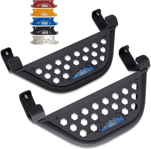 IAG v1 ez-Step for Ford Bronco 2021+ w/Rockrails (بابان ، لوحة شعار أسود ، زوج واحد) (لا يناسب رابتور أو رياضة) in Saudi Arabia