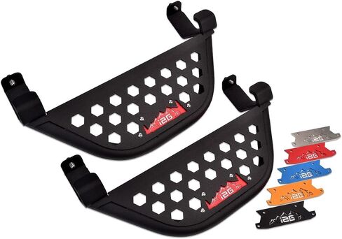 IAG v1 ez-Step for Ford Bronco 2021+ w/Rockrails (بابان ، لوحة شعار أسود ، زوج واحد) (لا يناسب رابتور أو رياضة) in Saudi Arabia