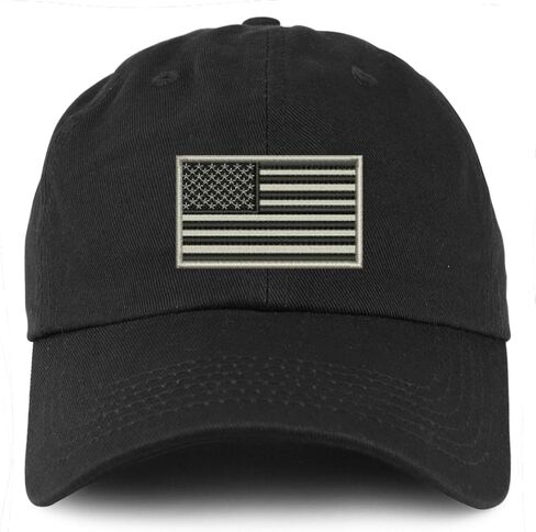 Trendy Apparel Shop Youth Grey American Flag Unstructured Cotton Baseball Cap in Saudi Arabia