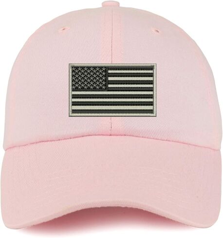 Trendy Apparel Shop Youth Grey American Flag Unstructured Cotton Baseball Cap in Saudi Arabia