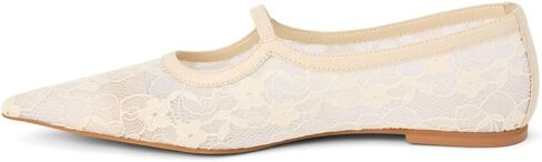 Matisse Womens Fleur Floral Mary Jane Flats Casual - Off White in Saudi Arabia