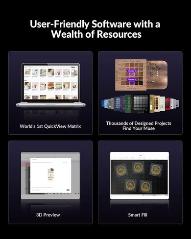 WECREAT Vision 20W(20,000mW) Laser Engraver, 4-in-1 Desktop Diode Laser Engraver and Cutter with Rotary, Smart Camera, Auto-Lifting Enclosure, Air Assist and Laser Bed for Wood Acrylic Metal in Kuwait