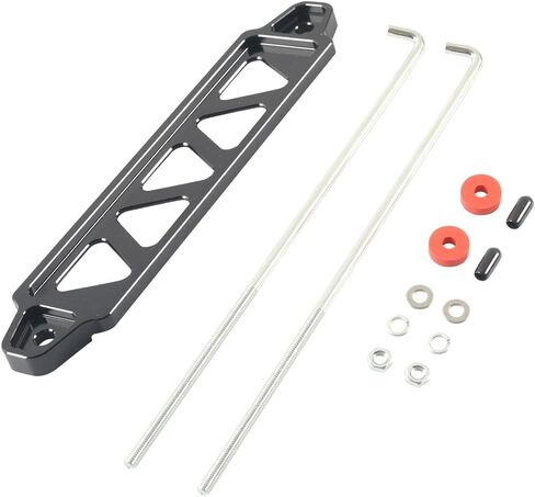 Car Battery Hold Down Bracket, Aluminum Alloy Battery Tie Down Mount Bracket with Stainless Steel J Bolts, Vehicle Batteries Tray Holder Lock Accessories for Cars, SUVs, Trucks (Blue) in Saudi Arabia