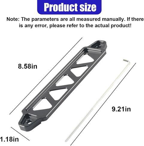 Car Battery Hold Down Bracket, Aluminum Alloy Battery Tie Down Mount Bracket with Stainless Steel J Bolts, Vehicle Batteries Tray Holder Lock Accessories for Cars, SUVs, Trucks (Blue) in Saudi Arabia