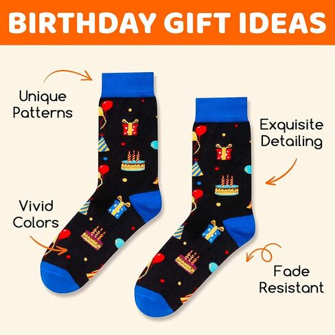 HAPPYPOP 17th Birthday Gifts Ideas for Boys - Socks for Teens Age 17, Presents for 17 Year Old Teen Boys, Birthday Gift Box with Greeting Card in Saudi Arabia