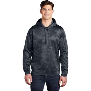 SPORT-TEK Men's Sport Wick CamoHex Fleece Hooded Pullover in Saudi Arabia