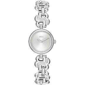 Boss Women's Double B Hare Watch-Petite Round Case ، Sunray Dial ، تصميم مستوحى من المجوهرات ، ساعة ثلاثية-هدية لها in Kuwait