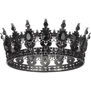 Kamirola -Full Round Queen Crowns Rhinestone Wedding Crowns and Tiaras for Women Costume Party Hair Accessories Princess Birthday Crowns Crystal Bridal Crowns for Prom Birthday Costume Party TR 71 in Kuwait
