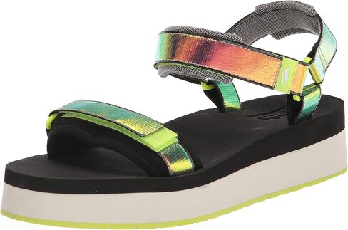 Keds Women's Trio Platform Iridescent Sport Sandal, Black, 8 in Saudi Arabia