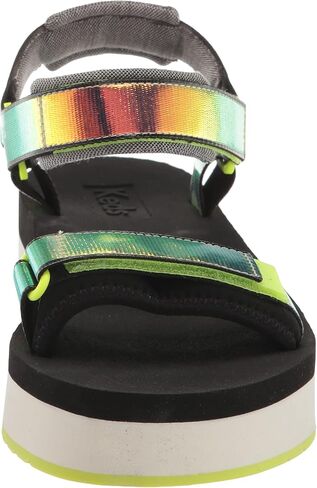 Keds Women's Trio Platform Iridescent Sport Sandal, Black, 8 in Saudi Arabia