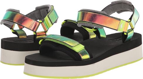 Keds Women's Trio Platform Iridescent Sport Sandal, Black, 8 in Saudi Arabia