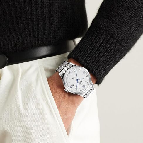 marvin Automatic Watch Swiss Movement Mechanical Luxury Watches for Men with Stainless Steel Band and Sapphire Glass Dial,Luminous Drawing Hands and Hour Markers,50m Waterproof in Saudi Arabia