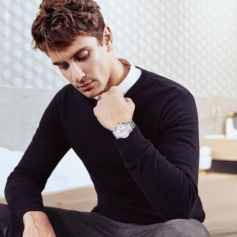 marvin Automatic Watch Swiss Movement Mechanical Luxury Watches for Men with Stainless Steel Band and Sapphire Glass Dial,Luminous Drawing Hands and Hour Markers,50m Waterproof in Saudi Arabia