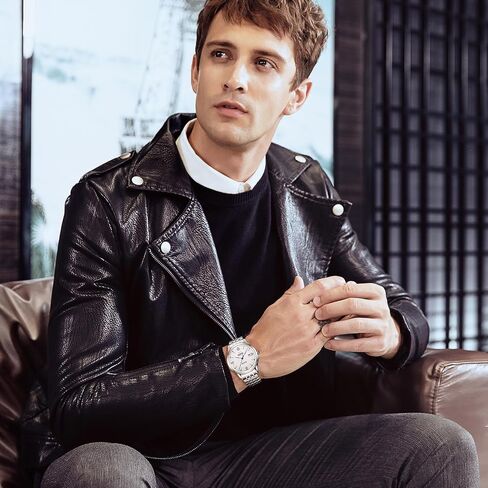 marvin Automatic Watch Swiss Movement Mechanical Luxury Watches for Men with Stainless Steel Band and Sapphire Glass Dial,Luminous Drawing Hands and Hour Markers,50m Waterproof in Saudi Arabia