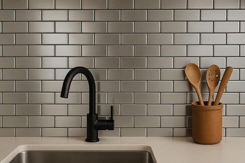 Tenedos 2x4 Brick Subway Stainless Steel Mosaic Tile, Mesh-Mounted for Kitchen Backsplash, Bathroom Wall Accent – Modern Metal Look (1 Sheet) in Kuwait