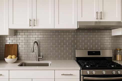 Tenedos 2x4 Brick Subway Stainless Steel Mosaic Tile, Mesh-Mounted for Kitchen Backsplash, Bathroom Wall Accent – Modern Metal Look (1 Sheet) in Kuwait