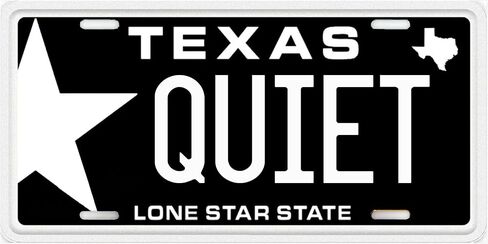Quiet Any State Aluminum Car Vanity License Plate Tag Black and Gray in Saudi Arabia