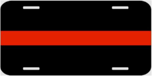 Thin Red Line Metal License Plate - Firefighter in Saudi Arabia