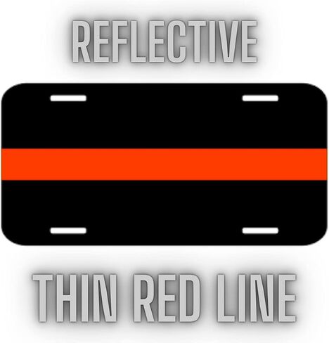 Thin Red Line Metal License Plate - Firefighter in Saudi Arabia