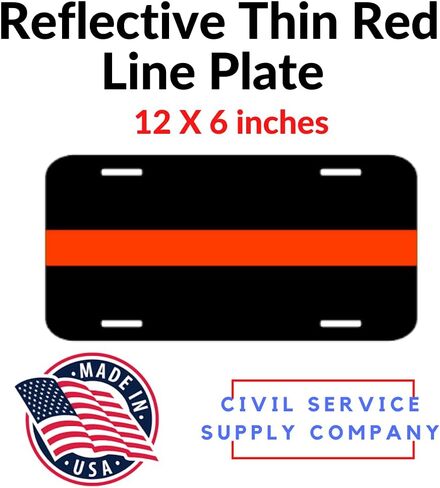 Thin Red Line Metal License Plate - Firefighter in Saudi Arabia