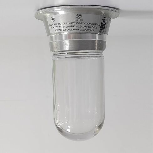 Restaurant Canopy Hood Light Fixture with Thermal and Shock Resistant Globe in Saudi Arabia