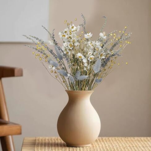 CISDUEO Dried Flowers Bouquet Dried Daisy Flowers Natural Lavender Bundles Dried Gerber Daisies Flowers Grey Bunny Tails Floral Arrangements for Wedding Table Centerpiece Decor Farmhouse DIY in Saudi Arabia