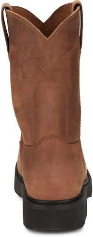 Justin Round-up 10'' Men's Steel Toe Work Boot, Durable Leather, Slip-Resistant, Waterproof, Cushioned Insole in Kuwait