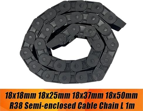 R38 18x18 18x25 18x37 18x50 سلاسل الكابلات نوع الجسر نوع السحب البلاستيكي شبه مخطط L 1m (18x25 مم) in Saudi Arabia