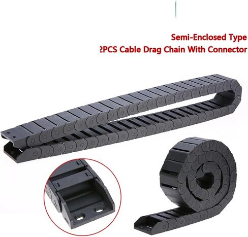 2pcs 18x37mm R38 طول 1M حاملة سلك سلك السحب البلاستيكية شبه مغلقة in Kuwait