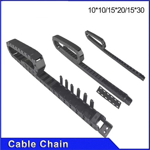 Cable Chain 7 * 7 10 * 10 15 * 20 15 * 30mm 1M Non-Opening Semi-Enclosed Plastic Drag Chain Drive Drag Chain Machine(10x10 mm) in Saudi Arabia