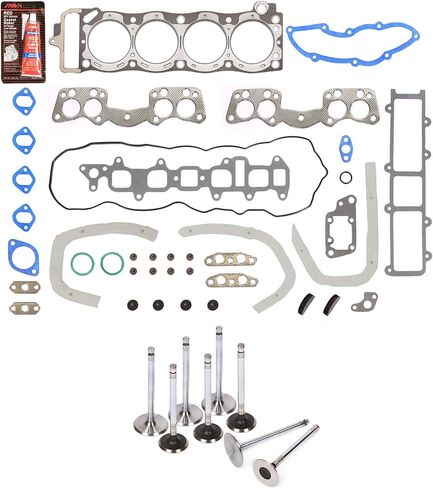 Evergreen HSIEV2003 Head Gasket Set Intake Exhaust Valves Compatible with 81-82 Toyota Pick up Corona 2.4L 22R in Saudi Arabia