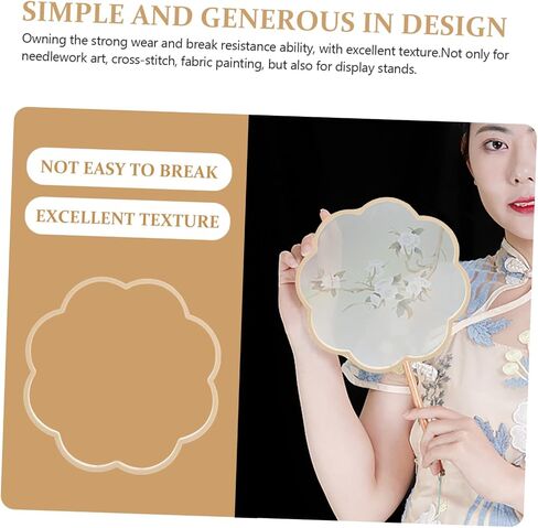 ERINGOGO DIY Handheld Fan Hoop 4pcs Fan Making Frame Bride Accessories Chinese Style in Saudi Arabia